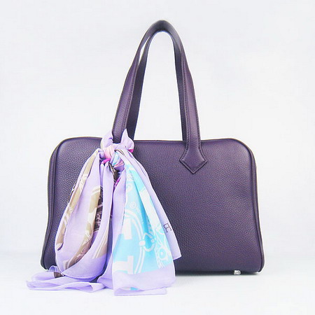 Hermes Victoria H2802 Bags with Scarf Details in Purple